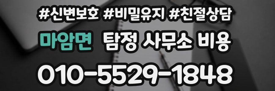 마암면 탐정 사무소 비용