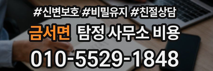 금서면 탐정 사무소 비용