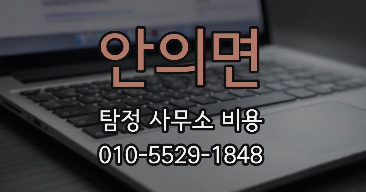 안의면 탐정 사무소 비용