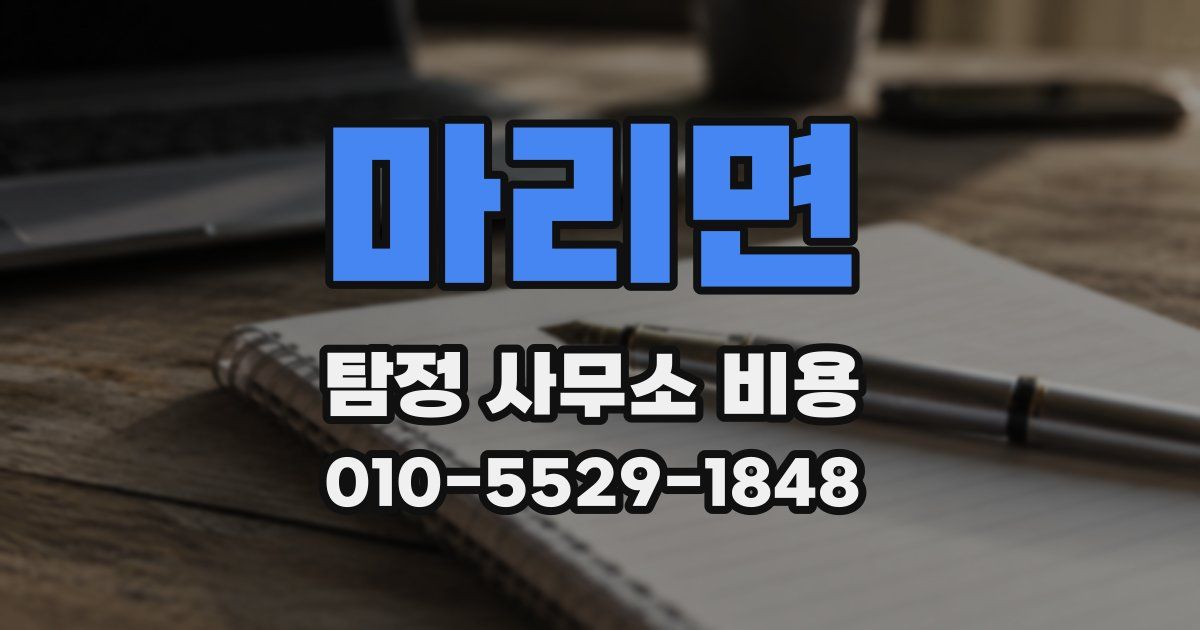 마리면 탐정 사무소 비용