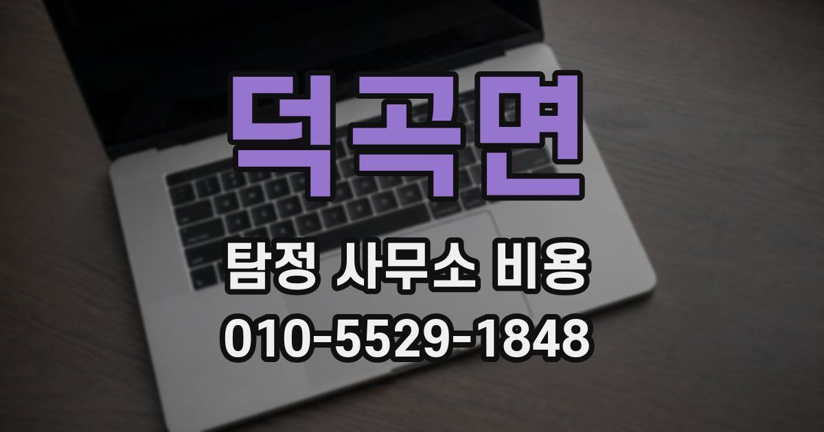 덕곡면 탐정 사무소 비용
