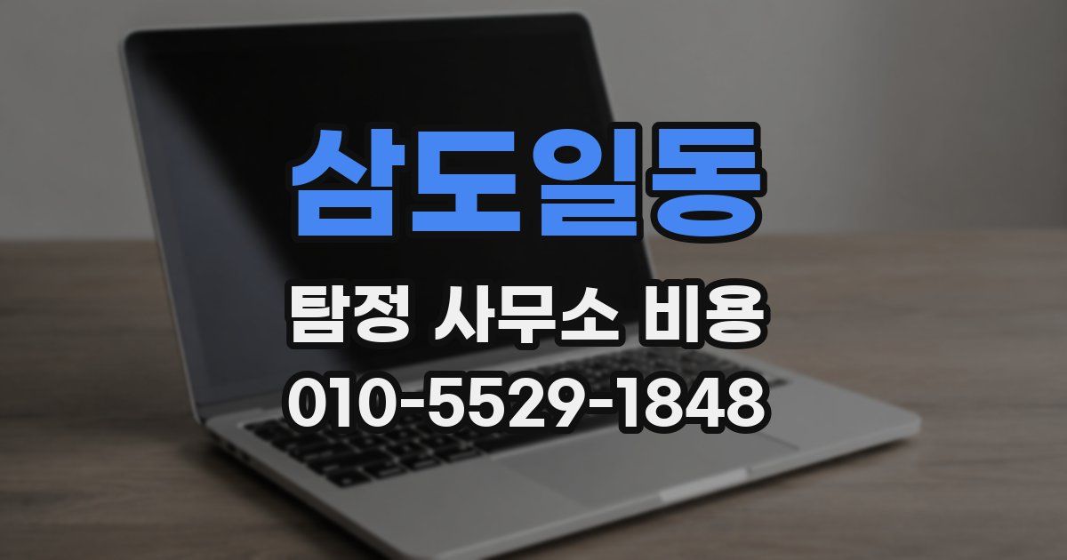삼도일동 탐정 사무소 비용
