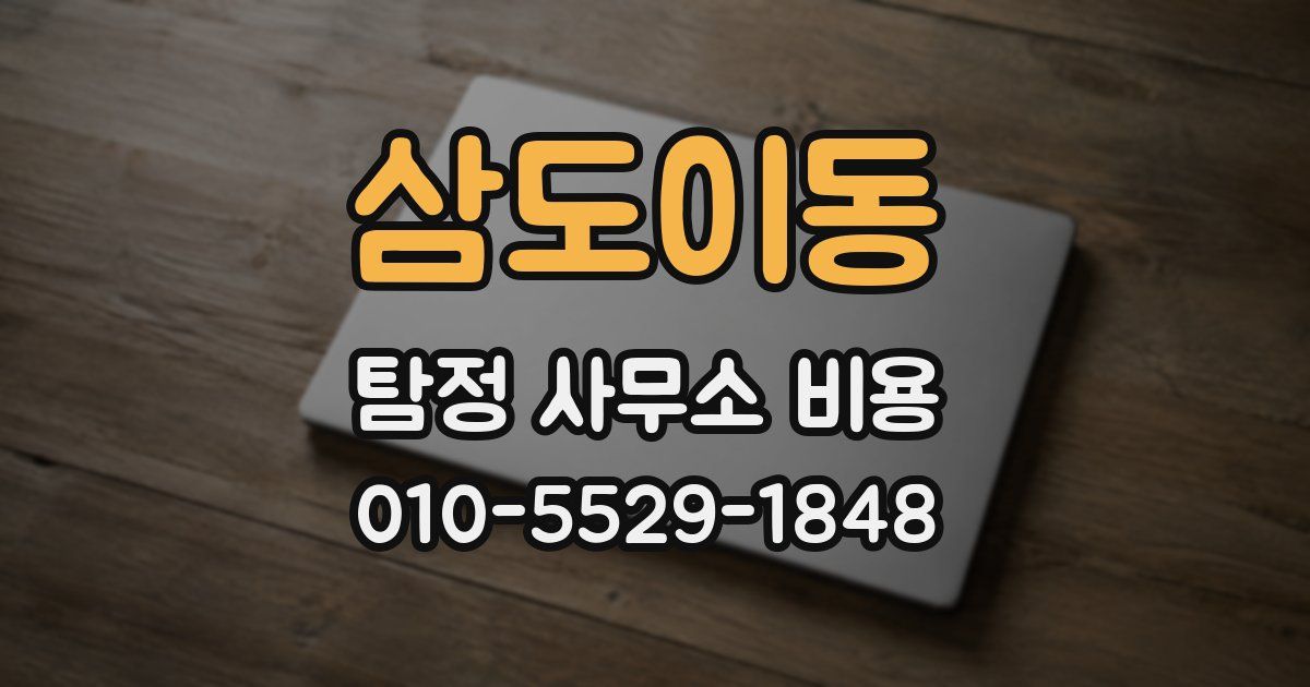 삼도이동 탐정 사무소 비용