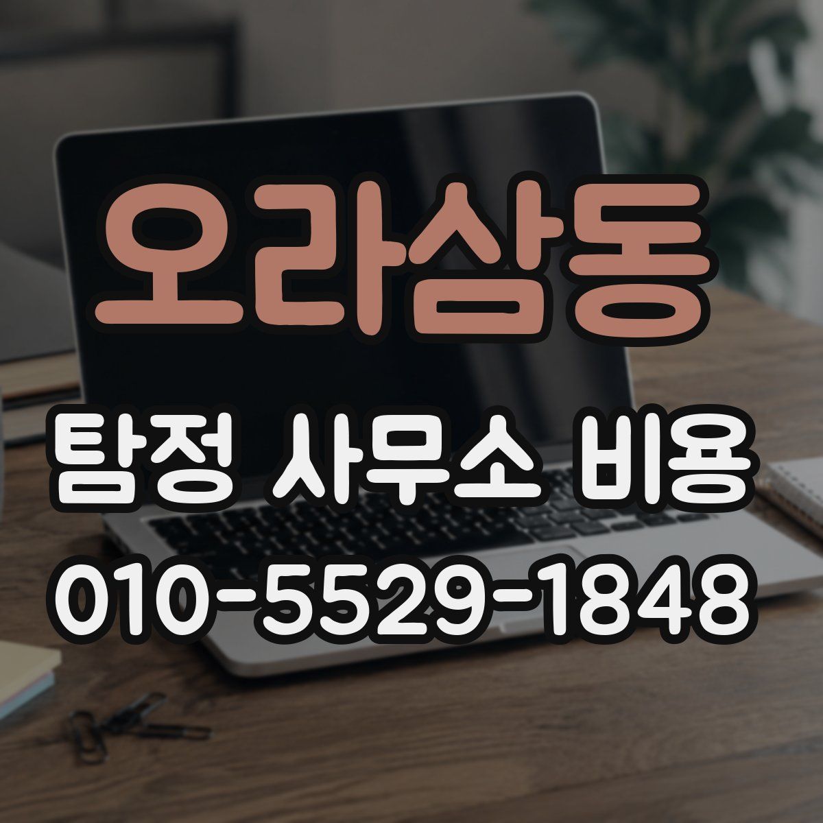 오라삼동 탐정 사무소 비용