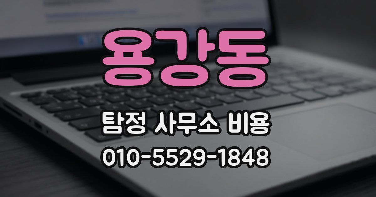 용강동 탐정 사무소 비용