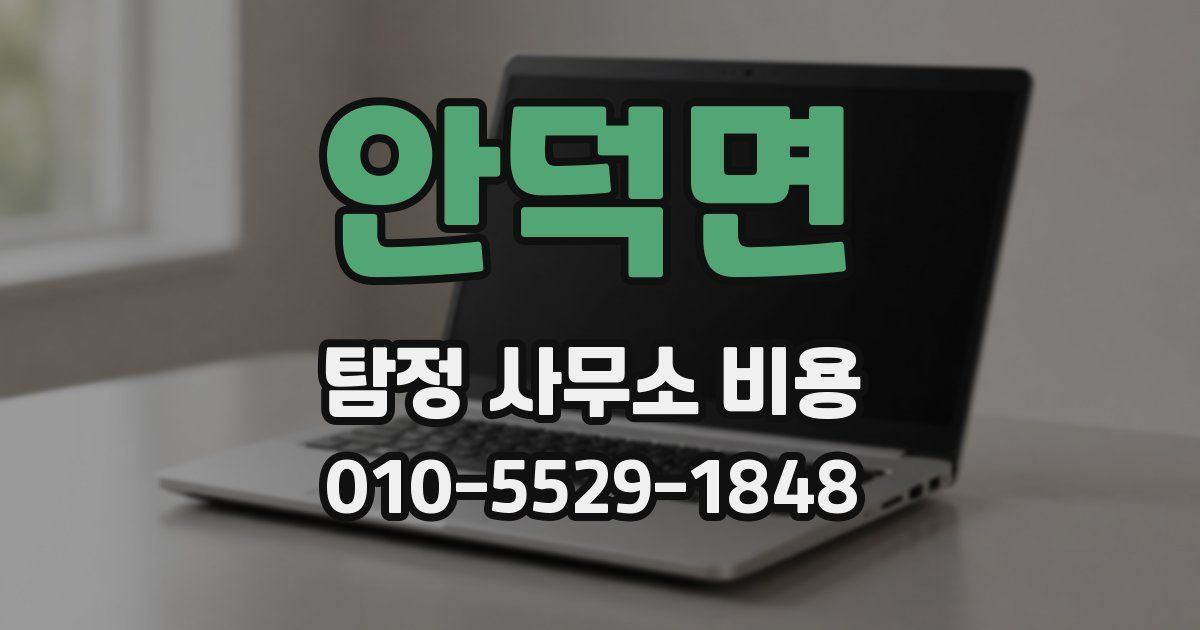 안덕면 탐정 사무소 비용