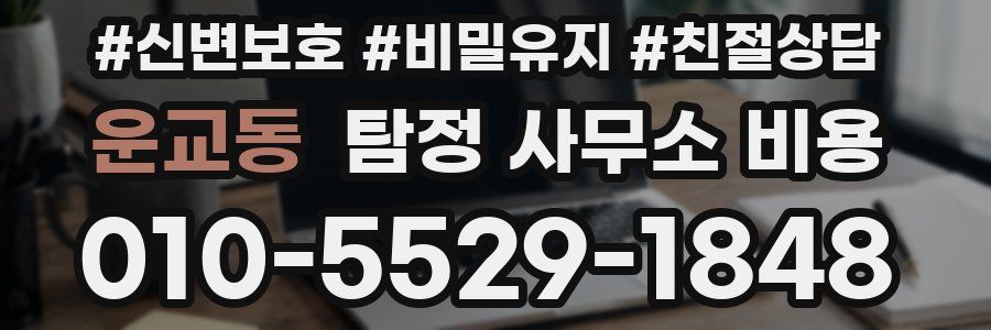 운교동 탐정 사무소 비용