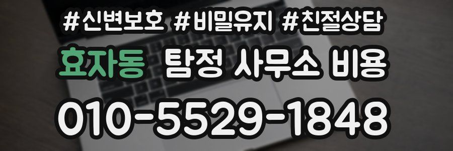 효자동 탐정 사무소 비용