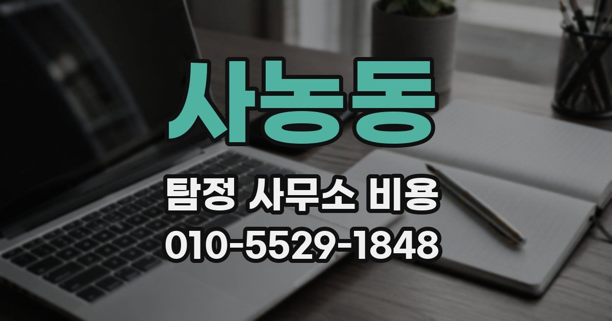사농동 탐정 사무소 비용