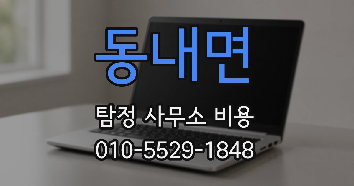 동내면 탐정 사무소 비용