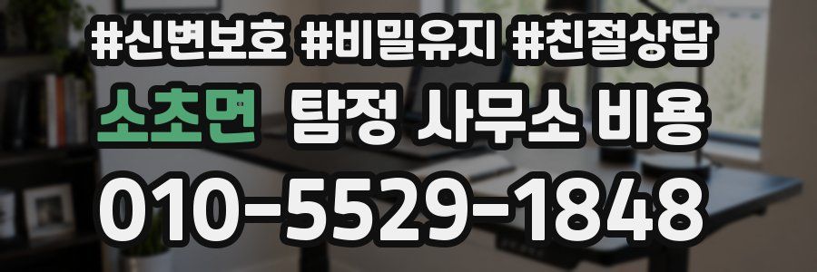 소초면 탐정 사무소 비용