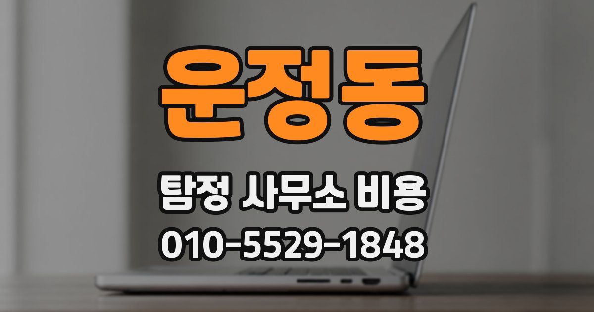운정동 탐정 사무소 비용