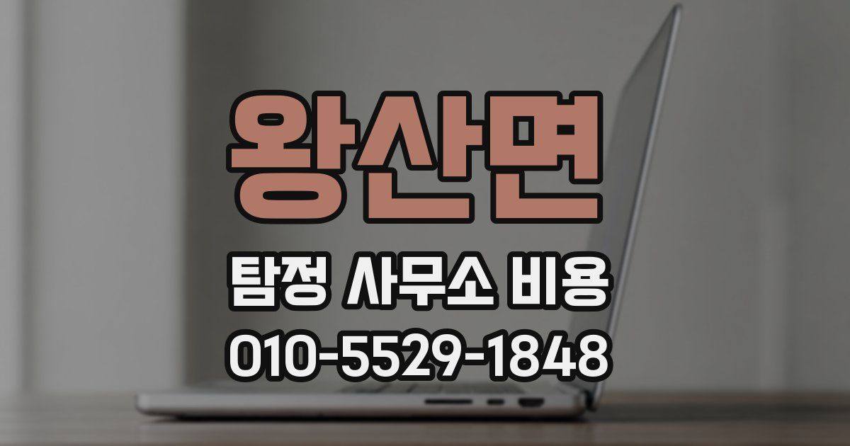 왕산면 탐정 사무소 비용