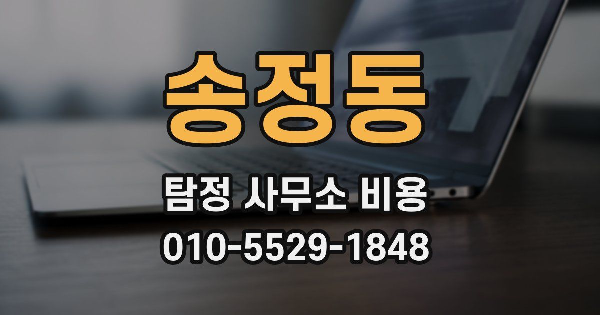 송정동 탐정 사무소 비용