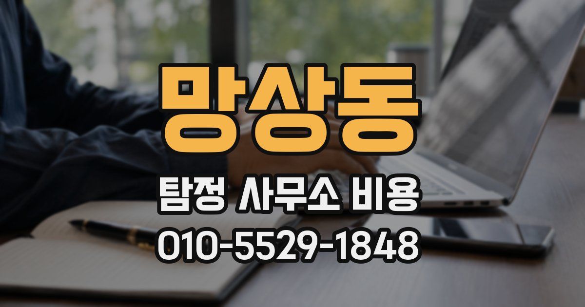 망상동 탐정 사무소 비용