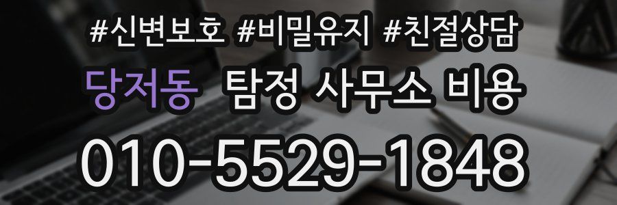 당저동 탐정 사무소 비용