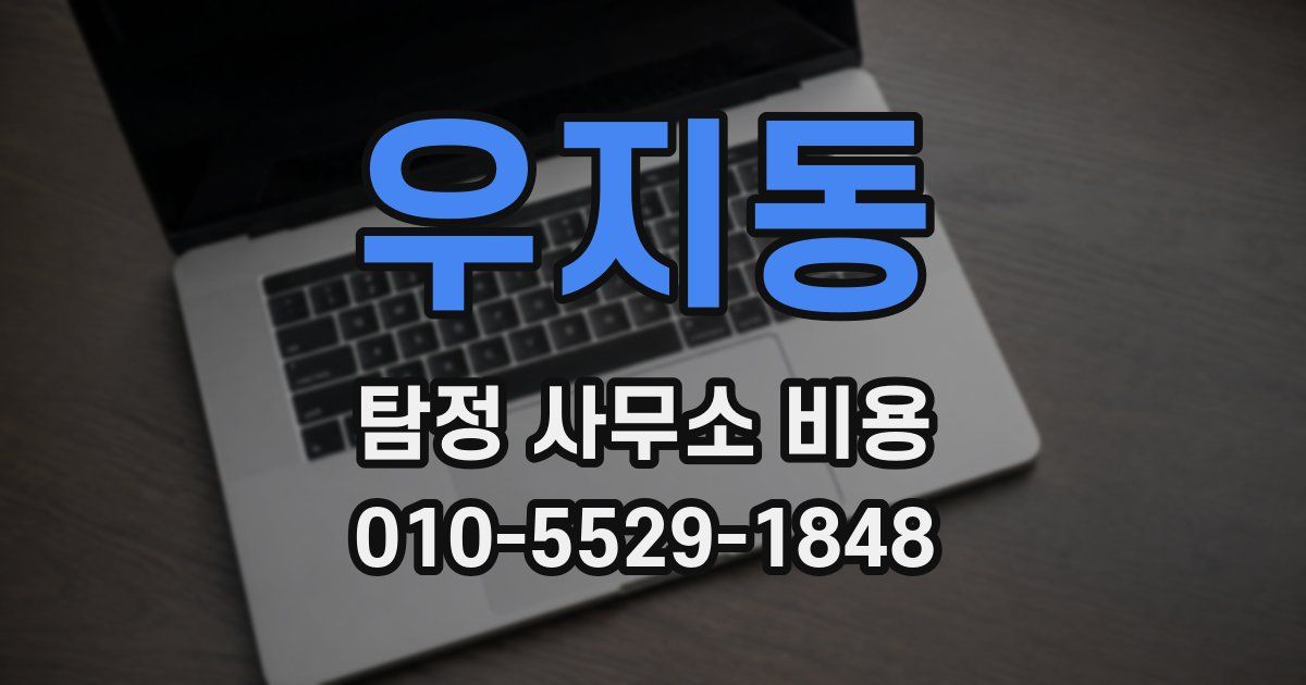 우지동 탐정 사무소 비용