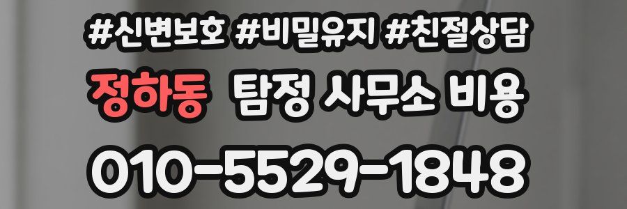 정하동 탐정 사무소 비용