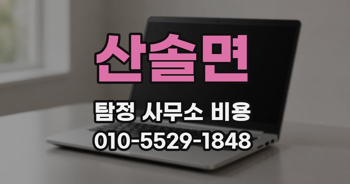 산솔면 탐정 사무소 비용