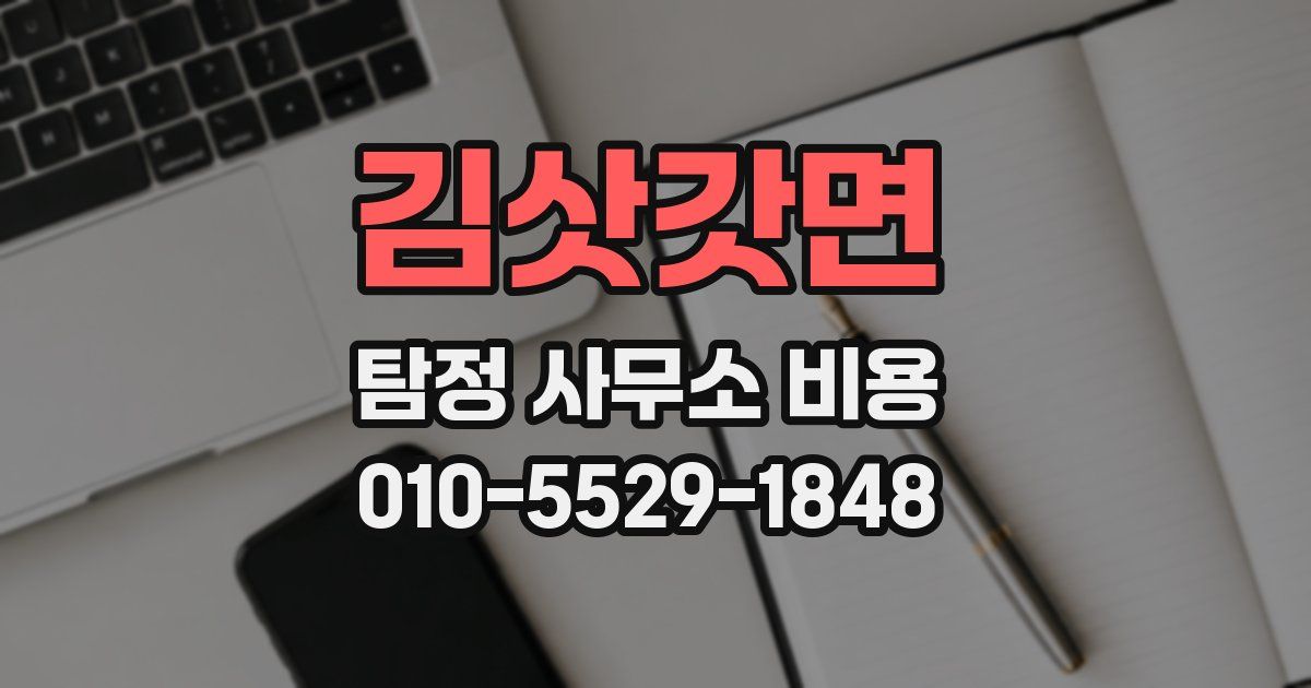 김삿갓면 탐정 사무소 비용