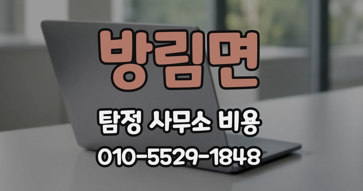 방림면 탐정 사무소 비용