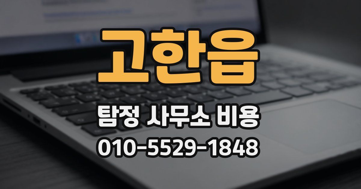 고한읍 탐정 사무소 비용
