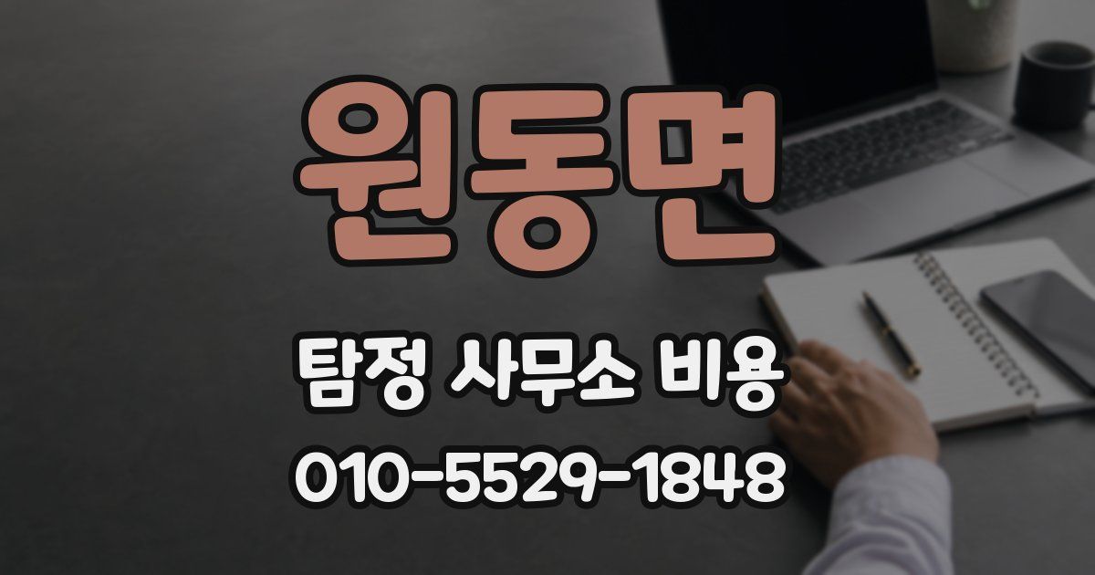 원동면 탐정 사무소 비용
