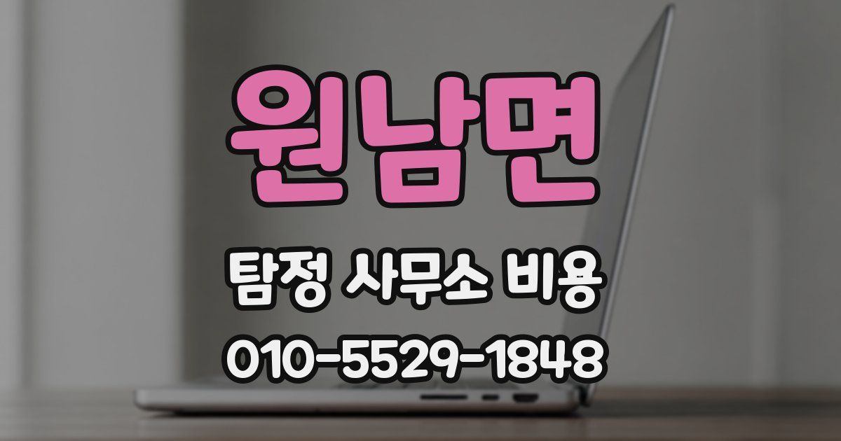 원남면 탐정 사무소 비용