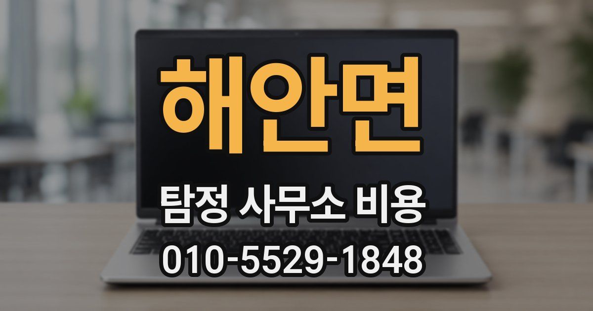 해안면 탐정 사무소 비용