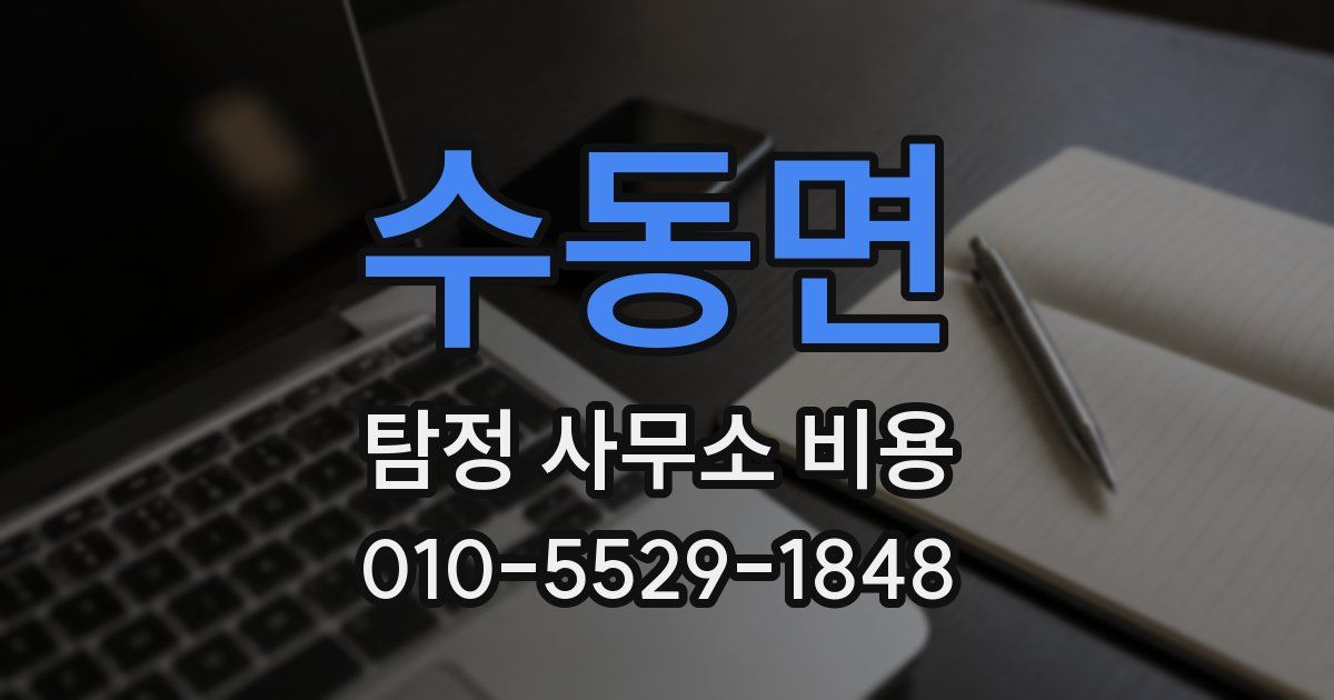 수동면 탐정 사무소 비용