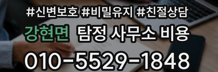 강현면 탐정 사무소 비용