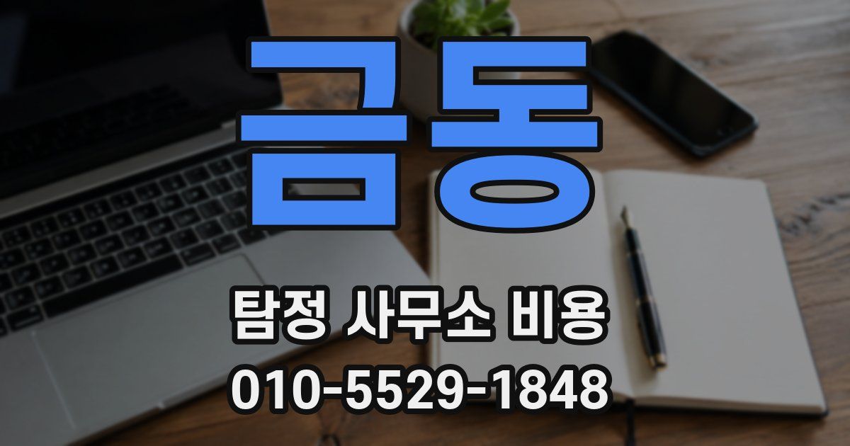 금동 탐정 사무소 비용