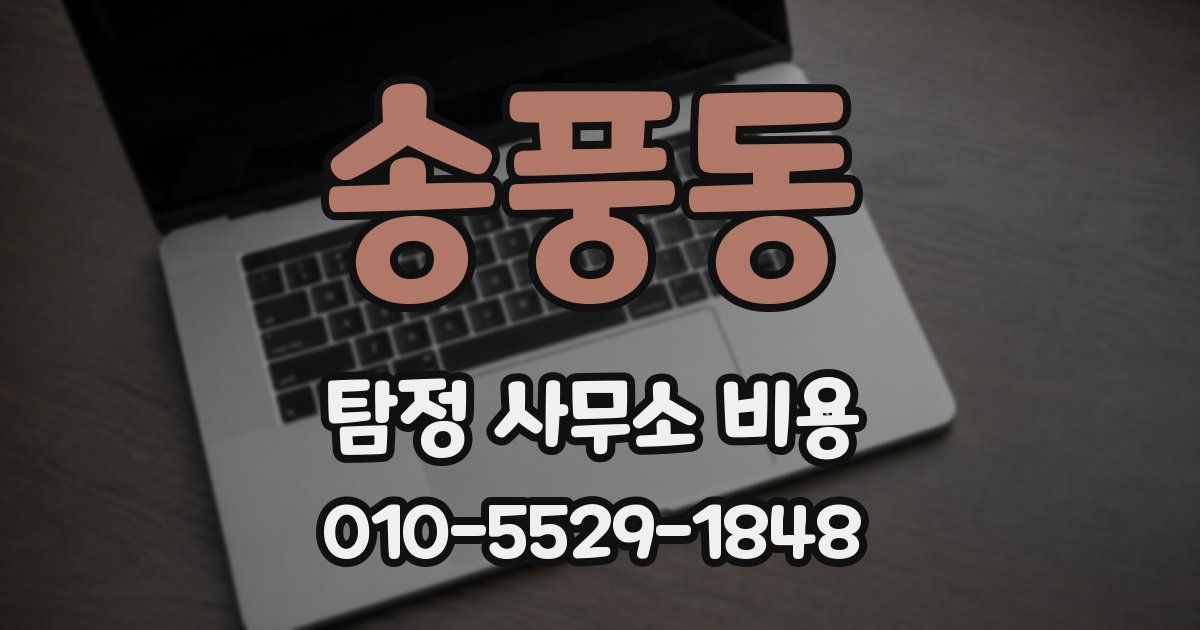 송풍동 탐정 사무소 비용
