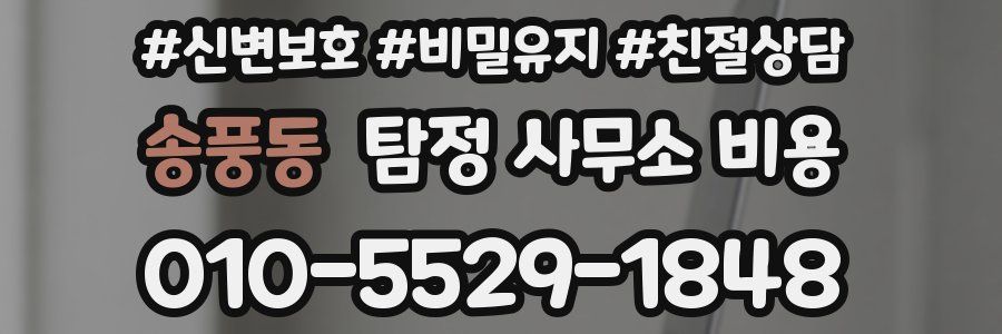 송풍동 탐정 사무소 비용