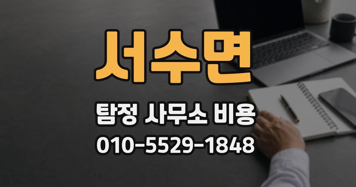 서수면 탐정 사무소 비용