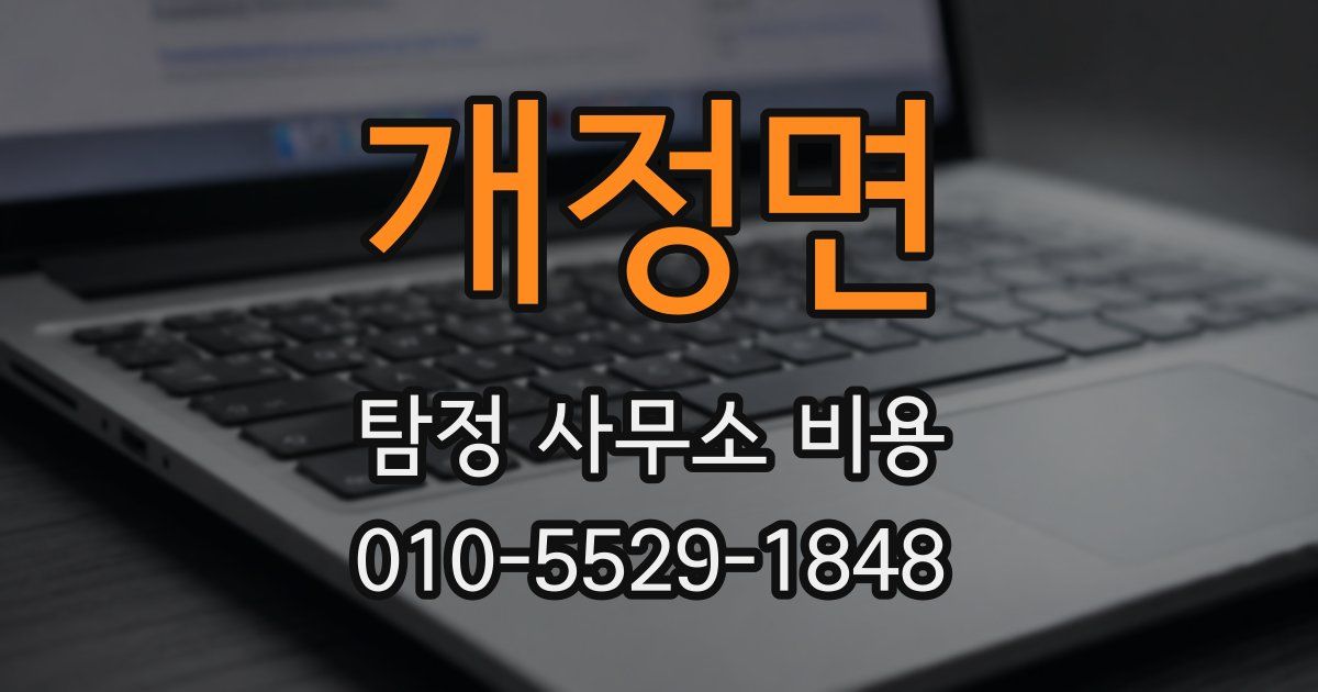 개정면 탐정 사무소 비용