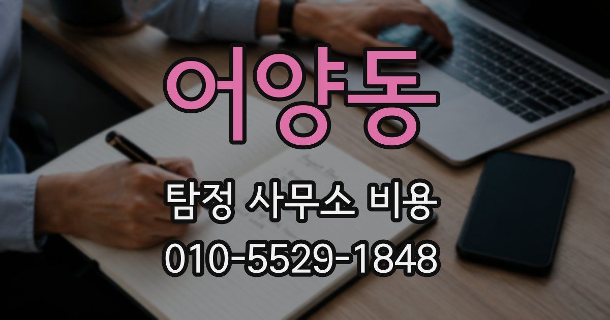 어양동 탐정 사무소 비용