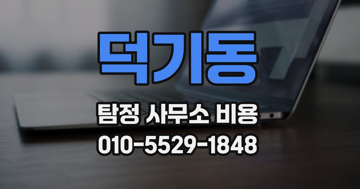 덕기동 탐정 사무소 비용