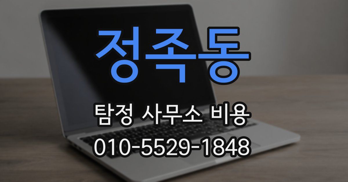 정족동 탐정 사무소 비용