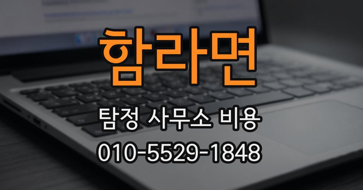 함라면 탐정 사무소 비용