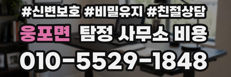 웅포면 탐정 사무소 비용