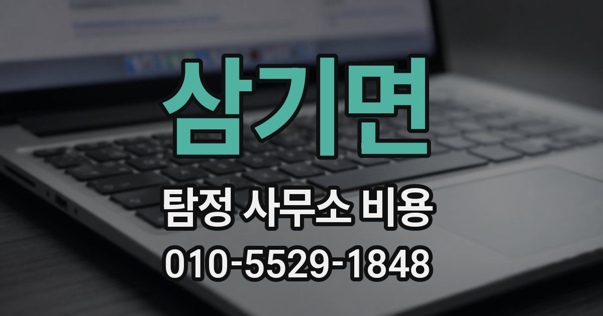삼기면 탐정 사무소 비용