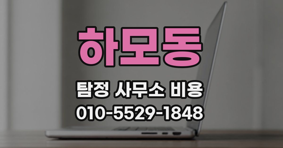 하모동 탐정 사무소 비용