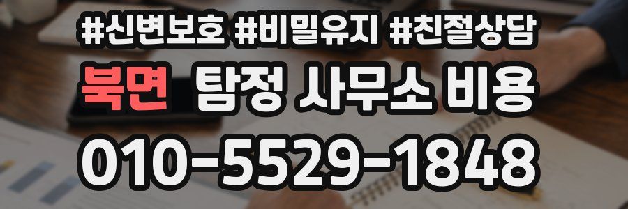 북면 탐정 사무소 비용
