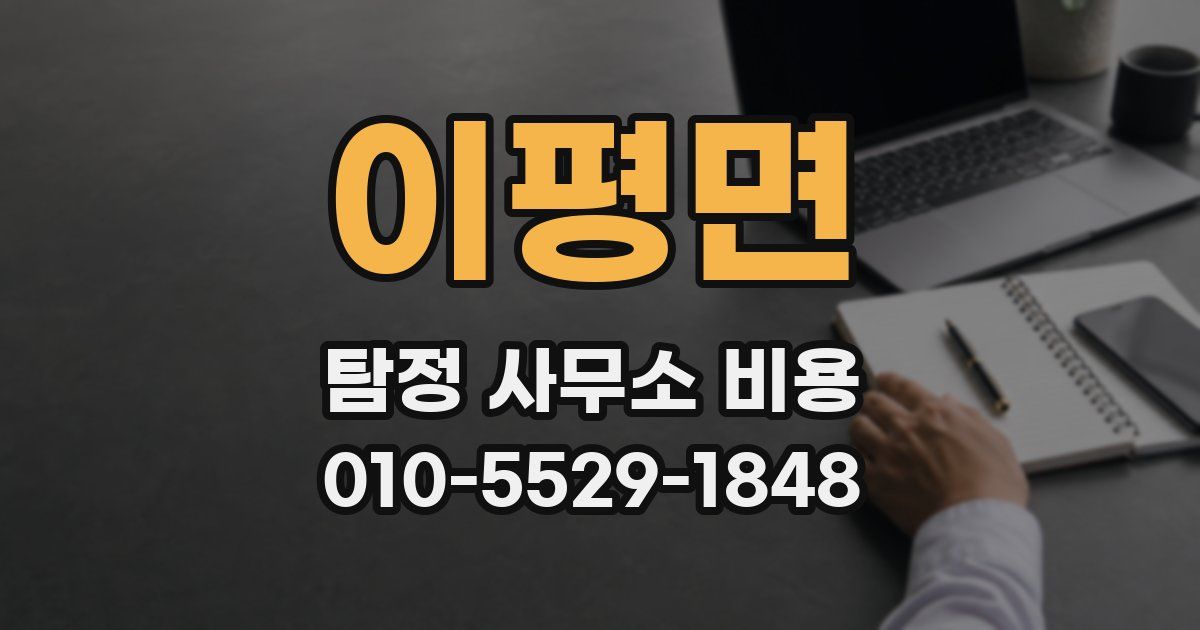 이평면 탐정 사무소 비용