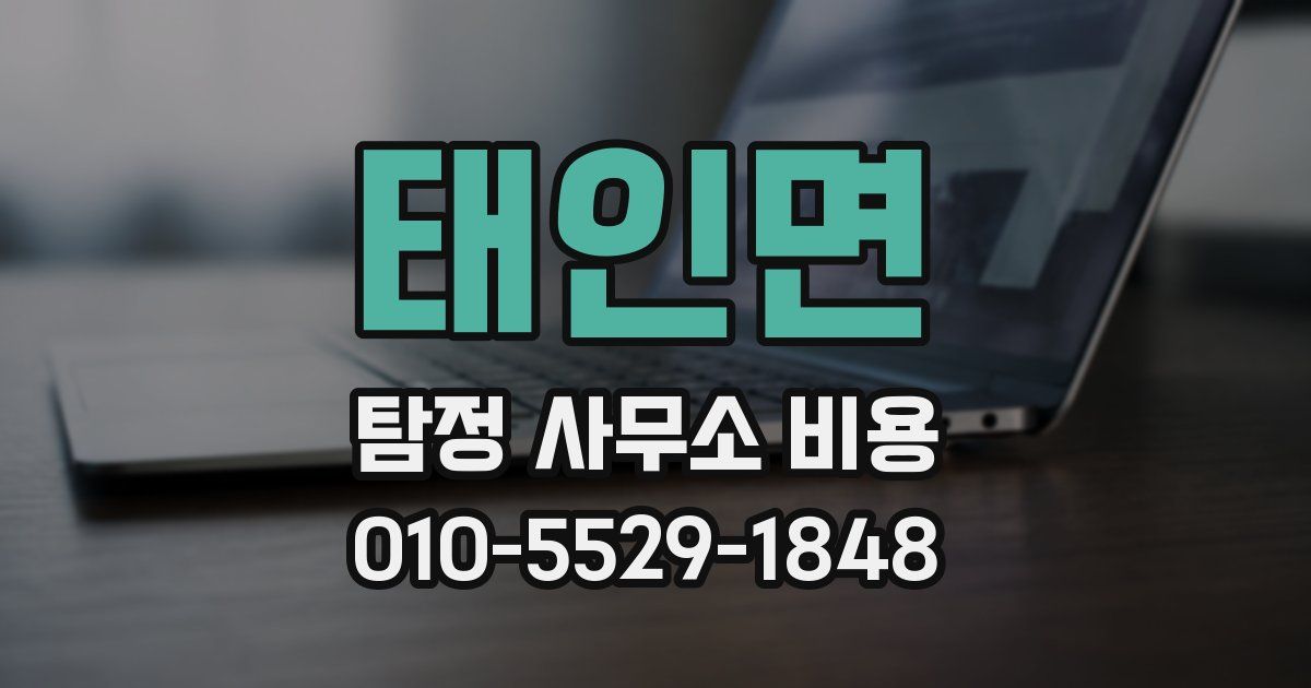 태인면 탐정 사무소 비용