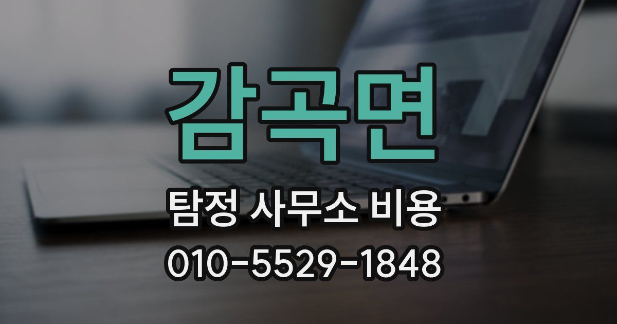 감곡면 탐정 사무소 비용
