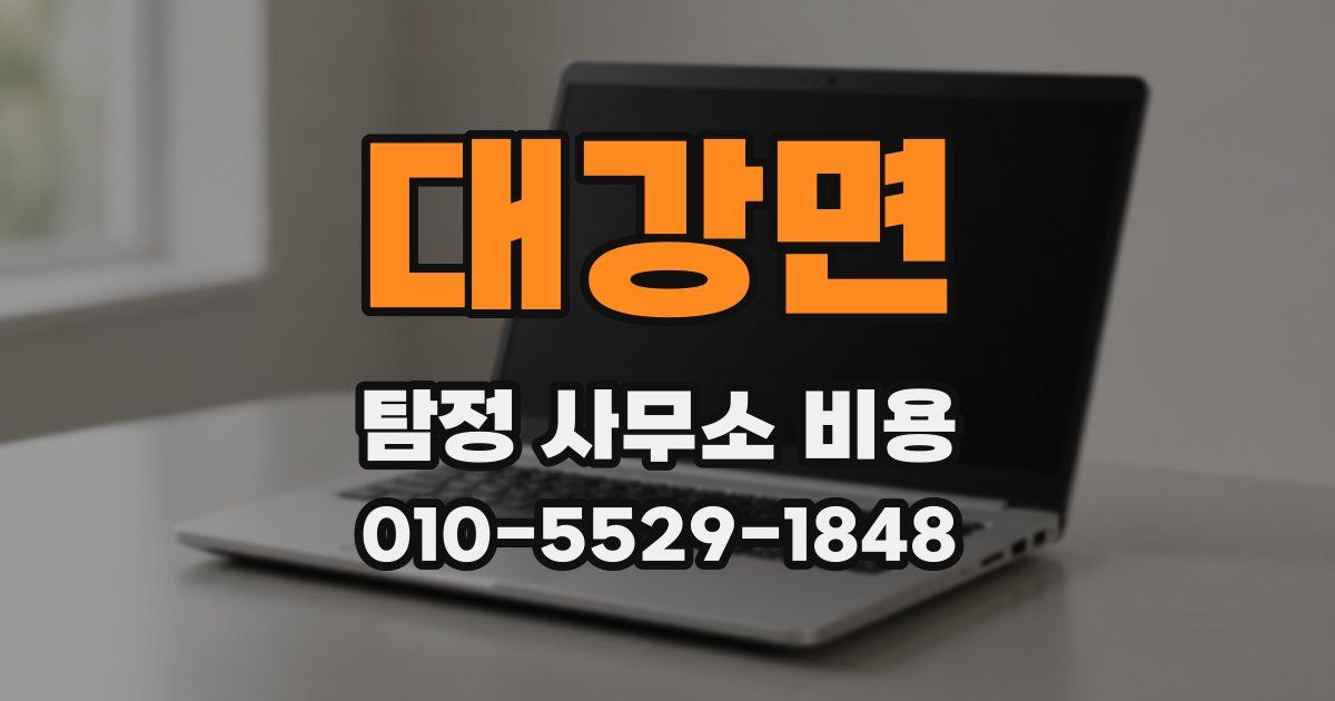대강면 탐정 사무소 비용