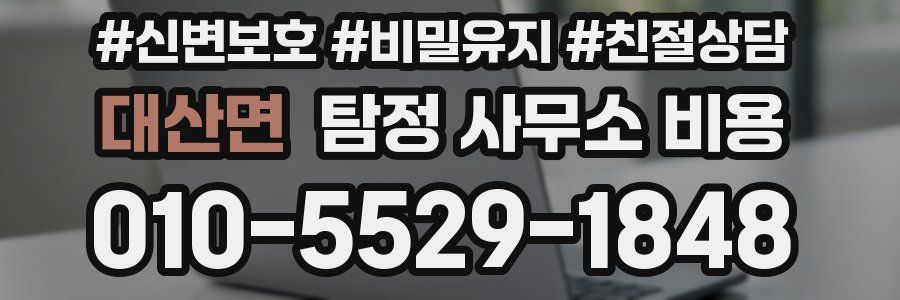 대산면 탐정 사무소 비용