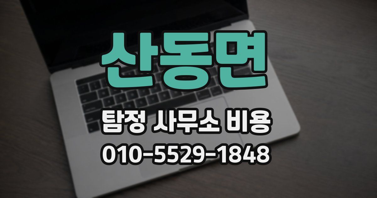 산동면 탐정 사무소 비용